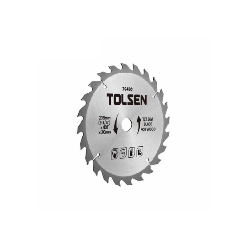 Диск пильний Tolsen з ТВС напайками по дереву 160х24Т*20мм (76425)