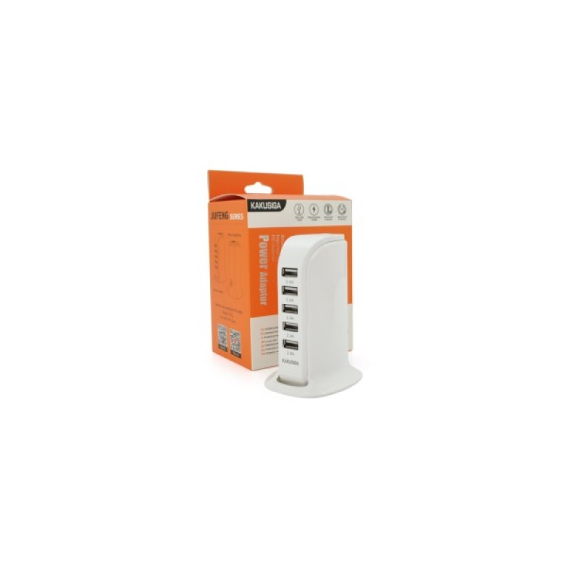 Зарядний пристрій iKAKU KSC-741 Desktop 5xUSB 5V 2.4A 12W White (KSC-741-Wh)