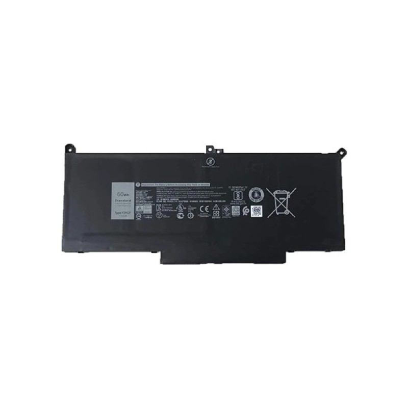 Акумулятор до ноутбука Dell Latitude 7280 F3YGT, 53Wh (7200mAh), 4cell, 7.4V, Li-Pol AlSoft (A47873)