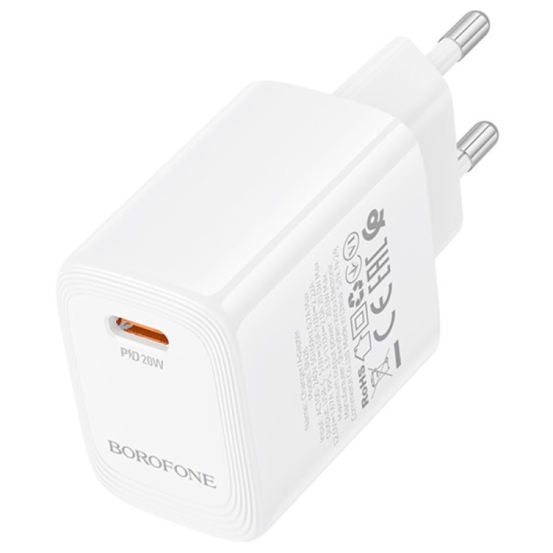 Зарядний пристрій BOROFONE BN26 Fuente USB-C PD20W White (6941991120237)