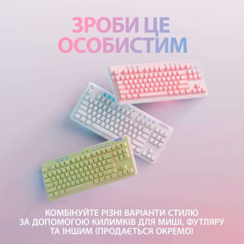 Клавіатура Logitech G715 Aurora Wireless Gaming GX Red Lightspeed/Bluetooth UA Off-White (920-010692)