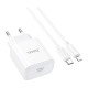 Зарядний пристрій HOCO C76A Pro Majestic USB-C PD30W + cable USB-C to Lightning White (6942007616317)