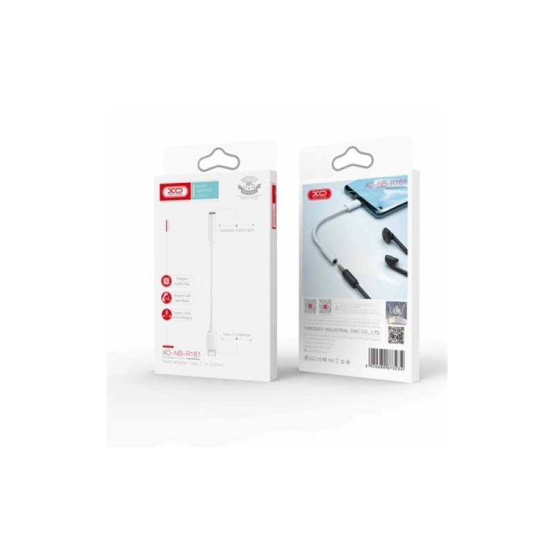 Перехідник USB-C to 3.5mm M XO (NB-R161.white)