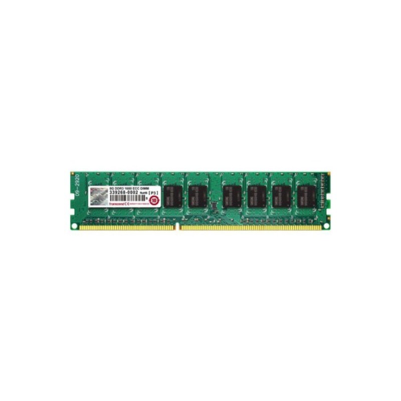 Модуль пам'яті для сервера DDR3 8GB ECC UDIMM 1600MHz 2Rx8 1.35V CL11 Transcend (TS1GLK72W6H)