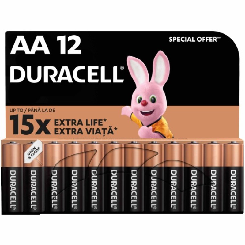Батарейка Duracell AA лужні 12 шт. в упаковці (5000394006546 / 81551275)