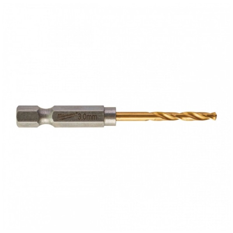 Свердло Milwaukee по металу RedHEX HSS-G TiN, 3,0 мм, (2шт) (48894763)