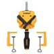 Струбцина DeWALT кутова, великого зусилля + 2 струбцини для кріплення до столу (DWHT83853-0)