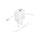 Зарядний пристрій BOROFONE BN29 Fuente 1xUSB-C PD30W + 1xUSB QC3.0 + cable USB-C to Lightning White (6941991120336)