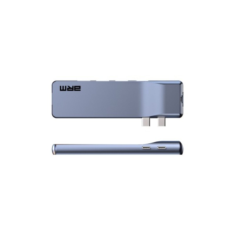 Концентратор Armorstandart For MacBook M-Series HDMI 4K, RJ45, PD, 3USB, SD, microSD Grey (ARM69367)