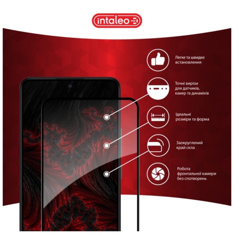 Скло захисне Intaleo Full Glue Xiaomi Redmi Note 14 4G Black (1283126599453)