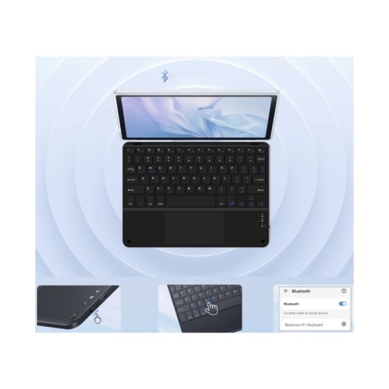 Клавіатура BeCover with TouchPad Bluetooth UA Black (713403)