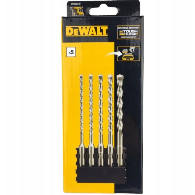 Набір бурів DeWALT в касеті для Tough Case, SDS Plus, L=160 мм., d=5.5, 6, 7, 8, 10 мм., 6 шт (DT70835)
