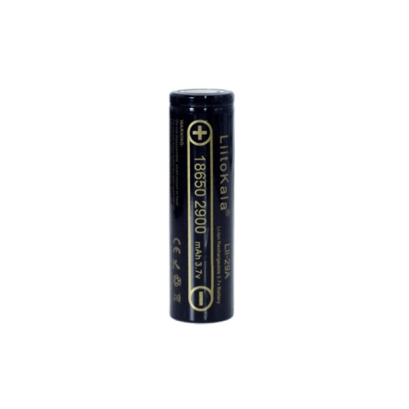 Акумулятор 18650 2900mAh Li-Ion, (2850-2950mah), 3.7V (2.75-4.2V), Blac Liitokala (Lii-29A)