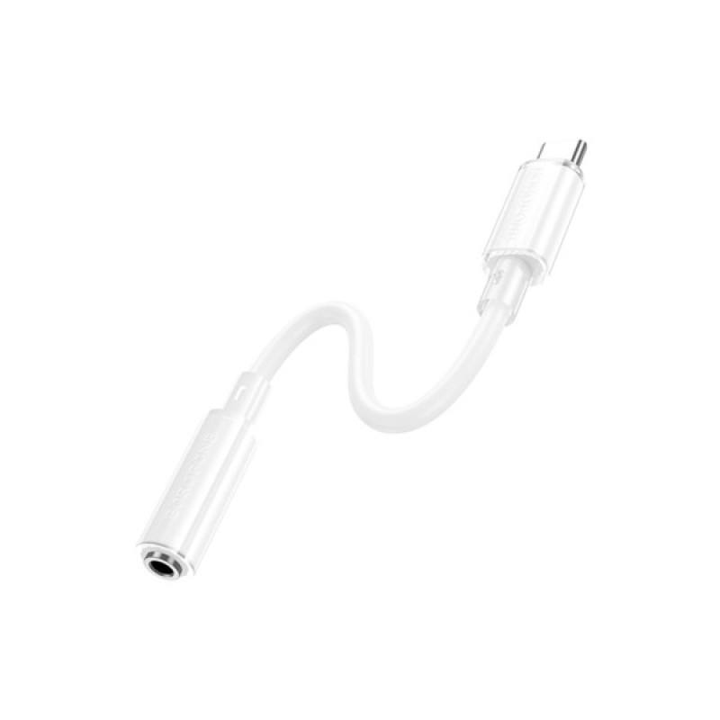 Адаптер USB-C to 3.5mm F 1.0m BV22 white BOROFONE (6941991117008)