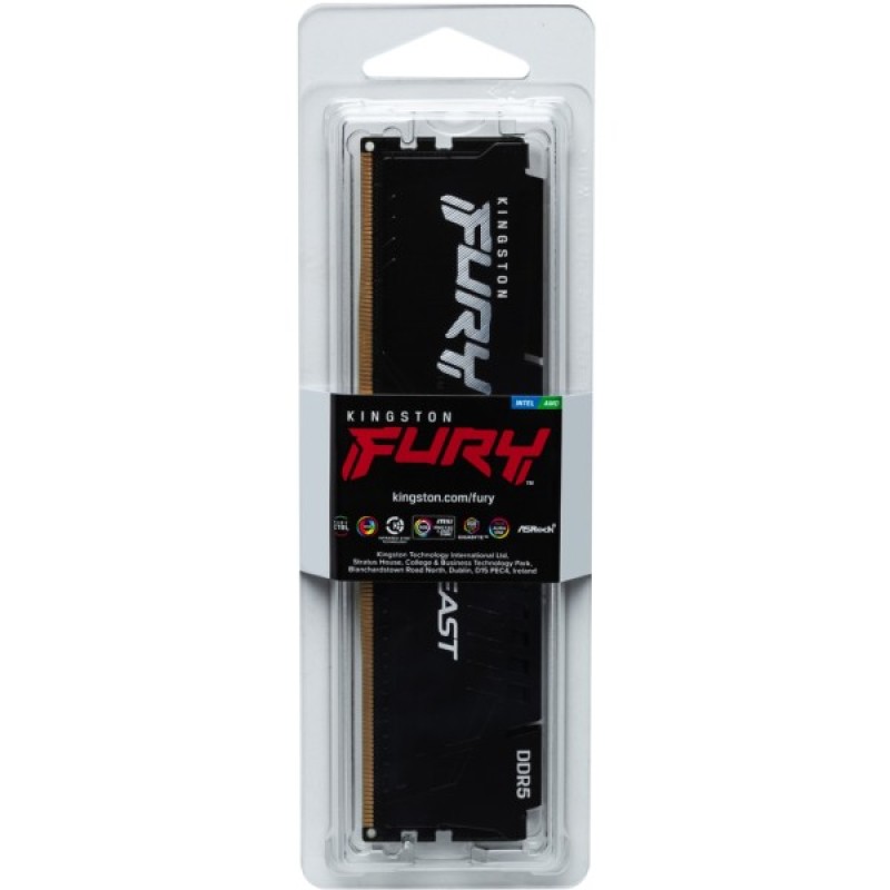Модуль пам'яті для комп'ютера DDR5 32GB 5600 MHz Beast Black Kingston Fury (ex.HyperX) (KF556C36BBE2-32)