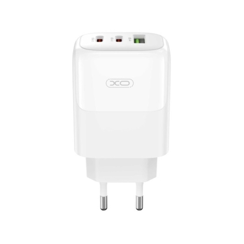 Зарядний пристрій XO L139 83W 2xUSB-C PD65W + USB-A QC18W White (L139_White)