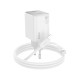 Зарядний пристрій HOCO N42 Elogiado 2xUSB-C PD45W + cable USB-C to Lightning White (6942007617116)