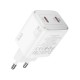 Зарядний пристрій HOCO N42 Elogiado 2xUSB-C PD45W + cable USB-C to Lightning White (6942007617116)
