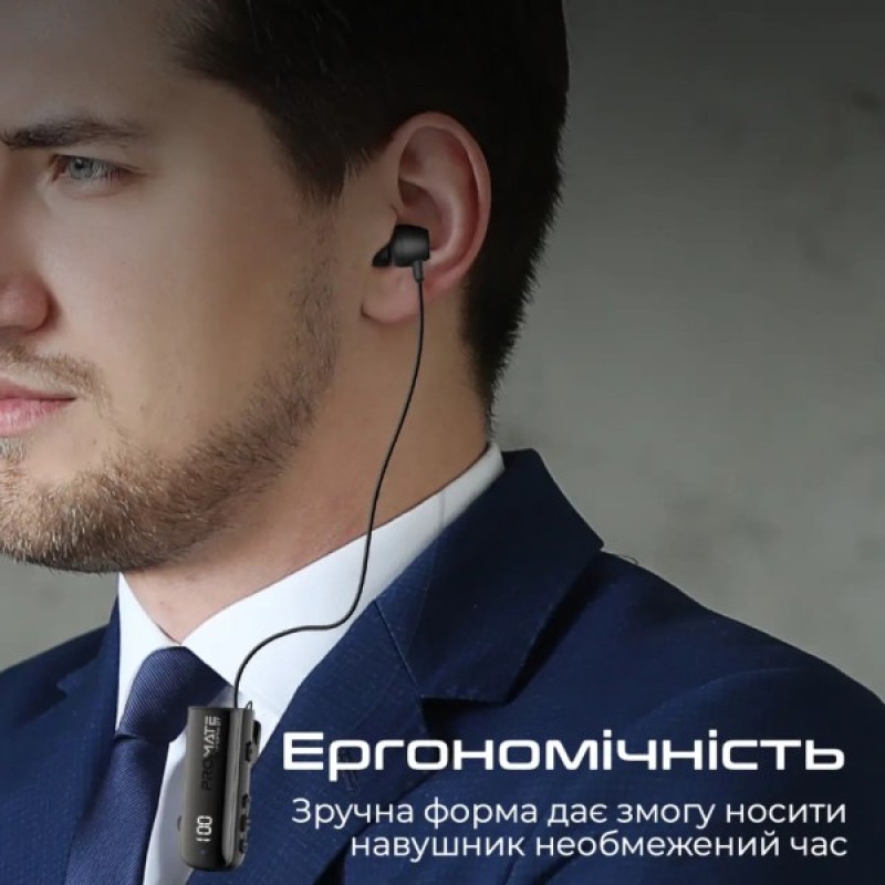 Навушники Promate Monoflix-bt Black (monoflix-bt.black)