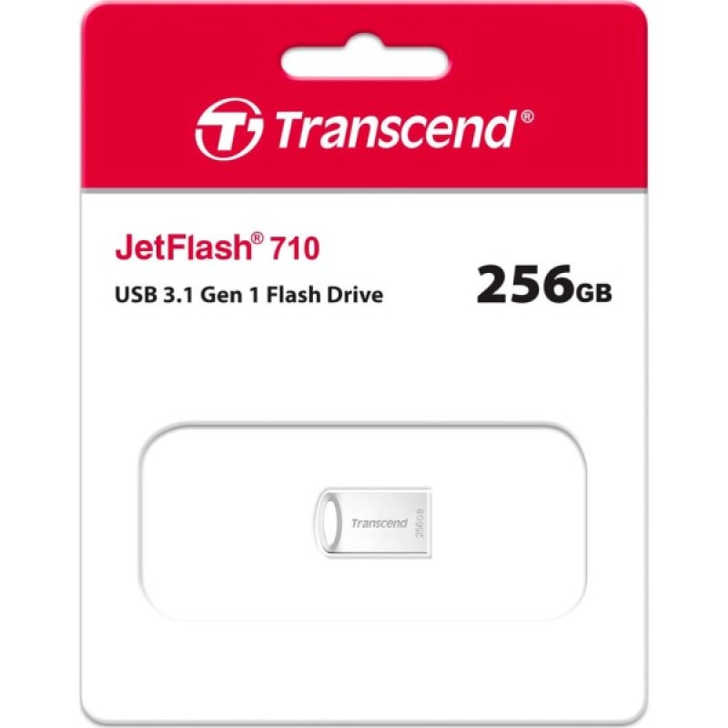 USB флеш накопичувач Transcend 256GB JetFlash 710 Silver USB 3.1 (TS256GJF710S)
