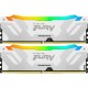 Модуль пам'яті для комп'ютера DDR5 32GB (2x16GB) 7600 MHz Renegade RGB White XMP Kingston Fury (ex.HyperX) (KF576C38RWAK2-32)