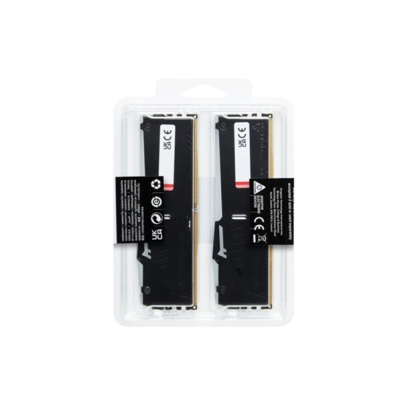 Модуль пам'яті для комп'ютера DDR5 128GB (2x64GB) 5600 MHz Beast RGB Kingston Fury (ex.HyperX) (KF556C36BBEAK2-128)