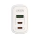 Зарядний пристрій XO 2xUSB-C PD65W + 1xUSB 45W white (СE04-WH)