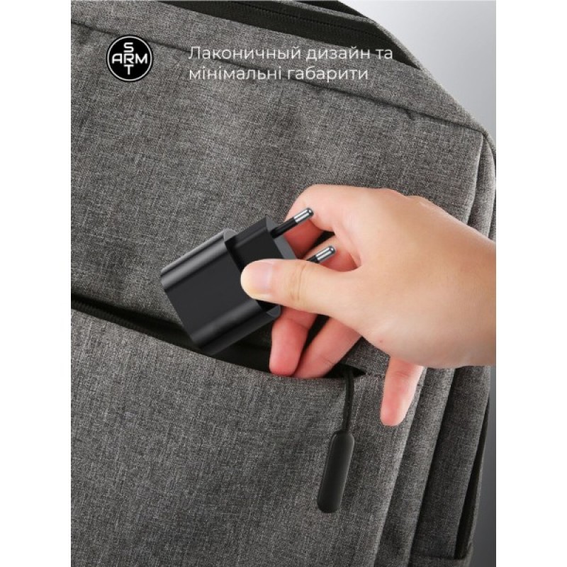 Зарядний пристрій Armorstandart ABMHJ83 20W USB-C Black + cable USB-C to USB-C (ARM77723)