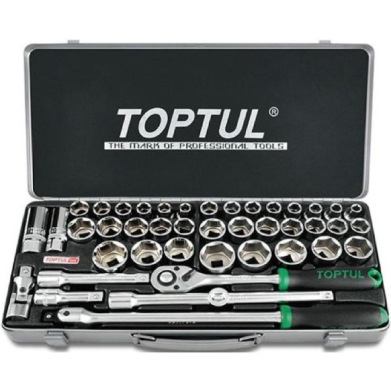 Набір інструментів Toptul комбінований 1/2" 43од. (дюйм+метр.) (GCAD4303)