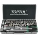Набір інструментів Toptul комбінований 1/2" 43од. (дюйм+метр.) (GCAD4303)