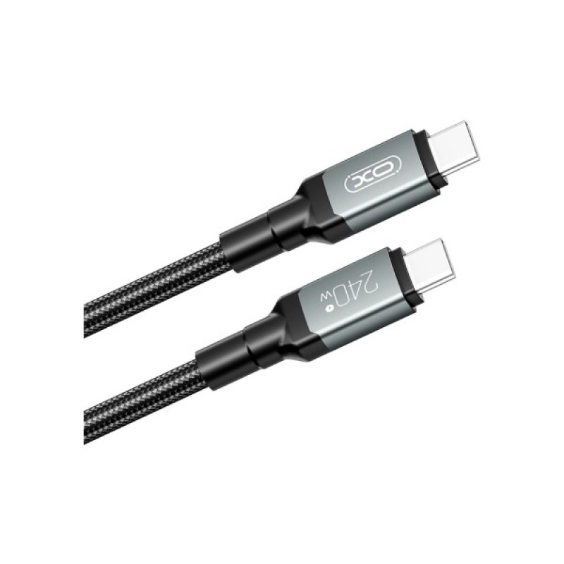 Дата кабель USB-C to USB-C NBQ264B-CC black XO (NB-Q264B-CC.black)