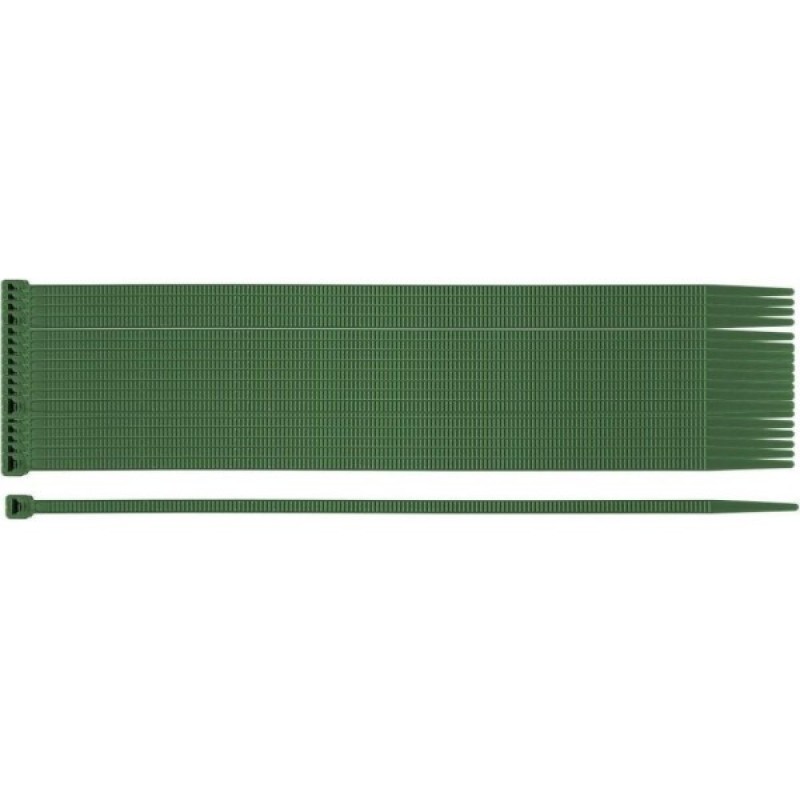 Стяжка Neo Tools 50шт, пластик, 3.6х200мм, зелена (15-975)