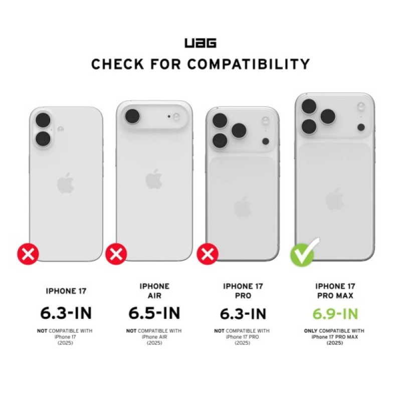 Чохол до мобільного телефона UAG iPhone 17 Pro Max Essential Armor MagSafe Ash (114541113131)