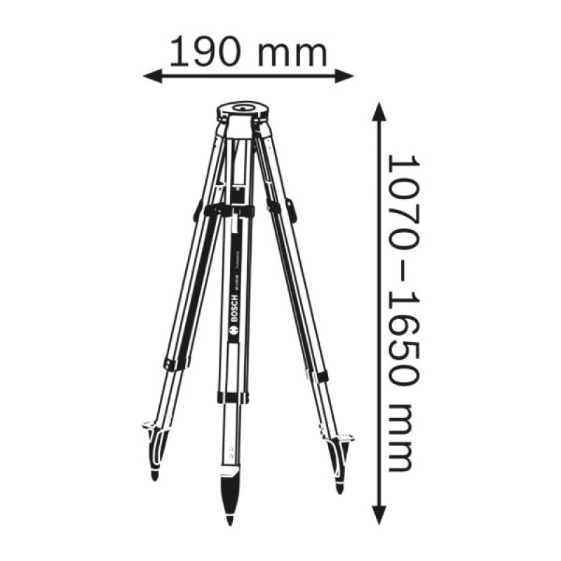 Штатив для нівеліру Bosch BT170HD 5/8", 107-165см (0.601.091.B00)
