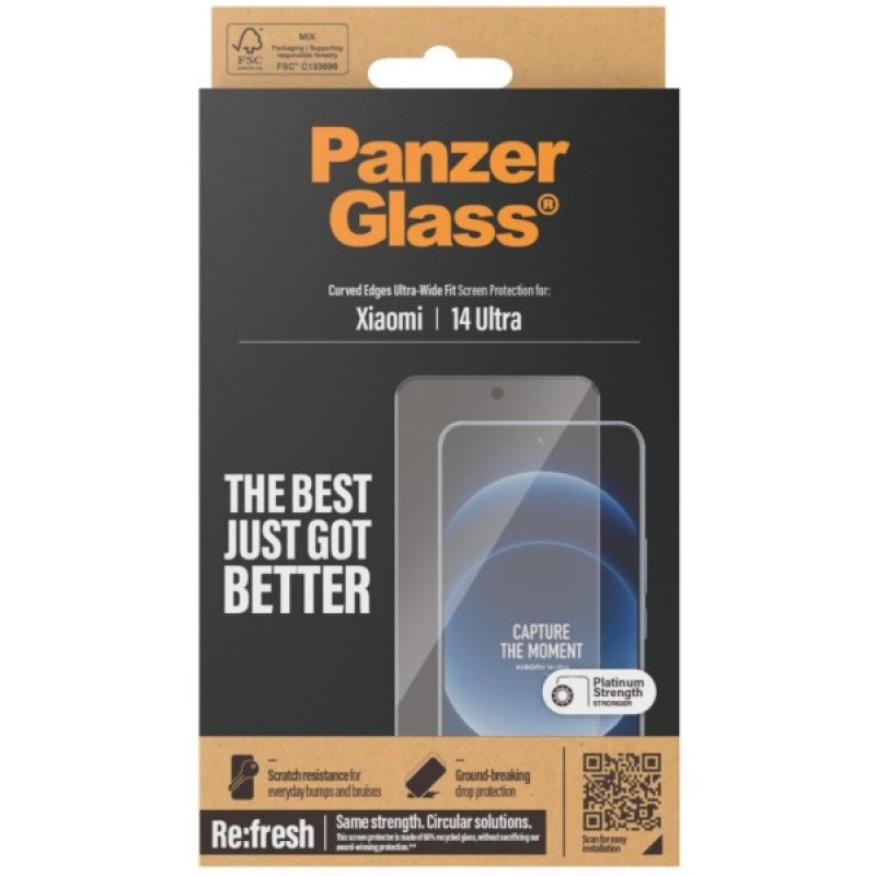 Скло захисне PANZERGLASS Xiaomi 14 Ultra Ultra-Wide Fit (PG_8074)