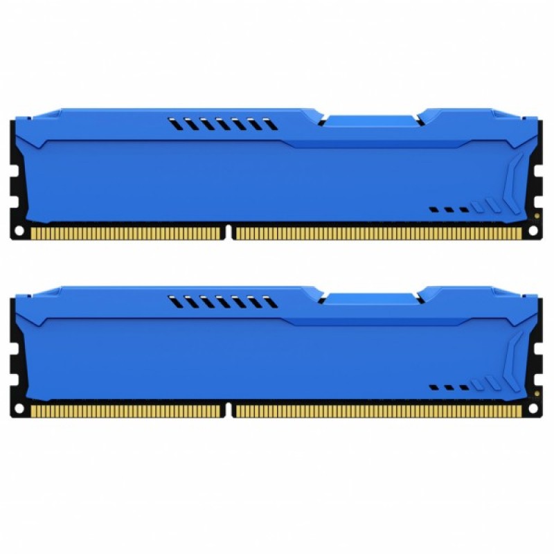 Модуль пам'яті для комп'ютера DDR3 16GB (2x8GB) 1600 MHz Fury Beast Blue Kingston Fury (ex.HyperX) (KF316C10BK2/16)