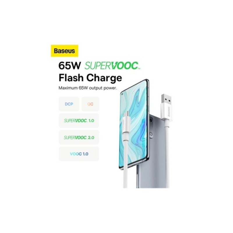 Дата кабель USB 2.0 AM to USB-C 2.0m Superior Fast Charging 60W white Baseus (CAYS001002)