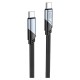 Дата кабель USB-C to USB-C 1.2m 60W nylon aluminum U119 black HOCO (6942007605021)
