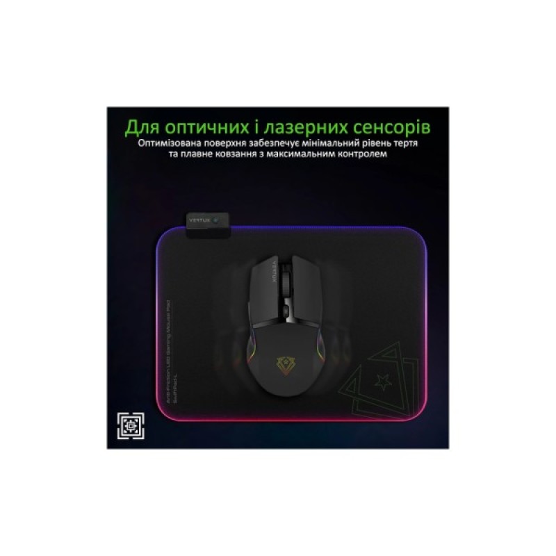 Килимок для мишки Vertux SwiftPad-L Black (swiftpad-l.black)