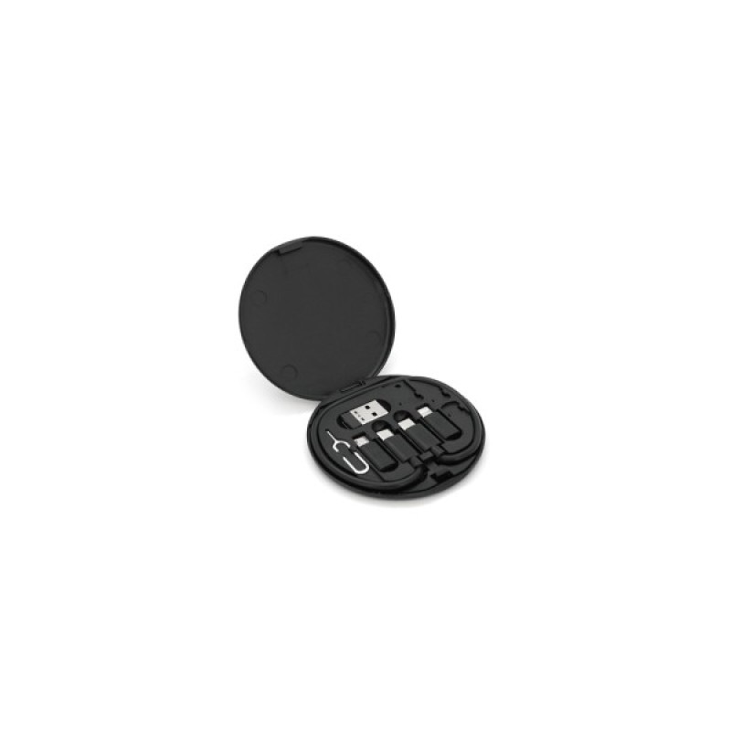 Дата кабель USB charging cable set Treasure box 0.2m 60w black Voltronic (Data Cable Set/60B)