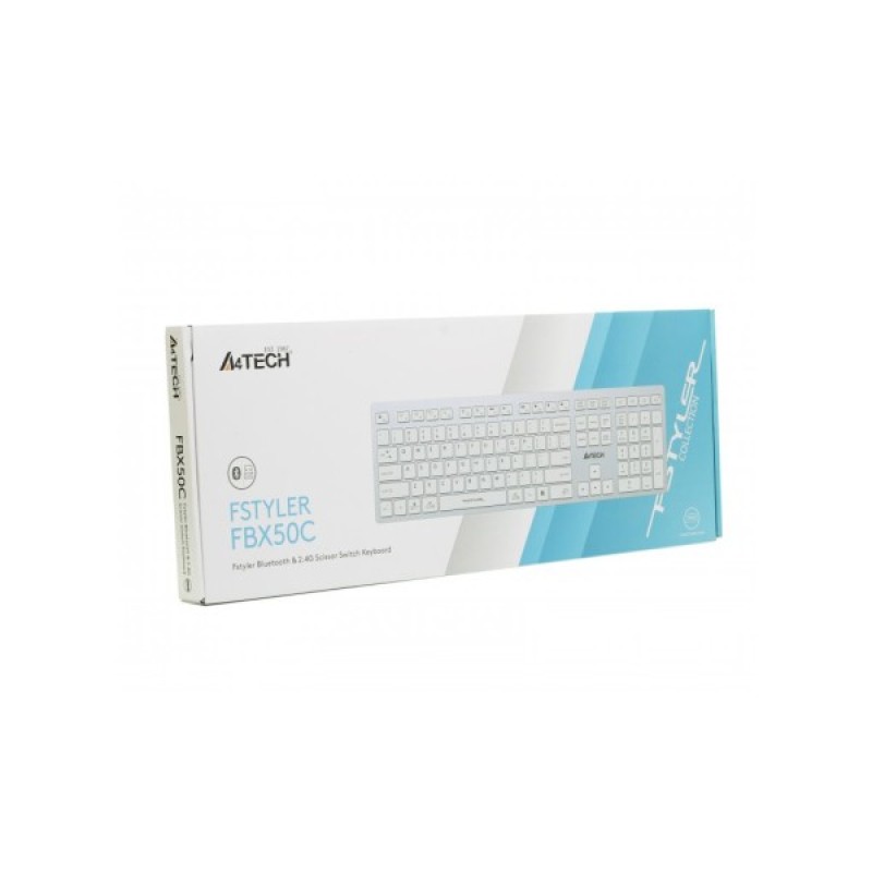 Клавіатура A4Tech FBX50C USB/Bluetooth White (FBX50C White)