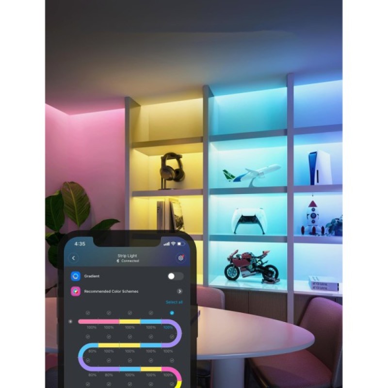 Світлодіодна стрічка Govee H61F5 2 Pro, 5.0m, RGBWWIC, WI-FI/Bluetooth, white (H61F53D1)