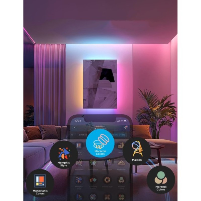 Світлодіодна стрічка Govee H61F5 2 Pro, 5.0m, RGBWWIC, WI-FI/Bluetooth, white (H61F53D1)