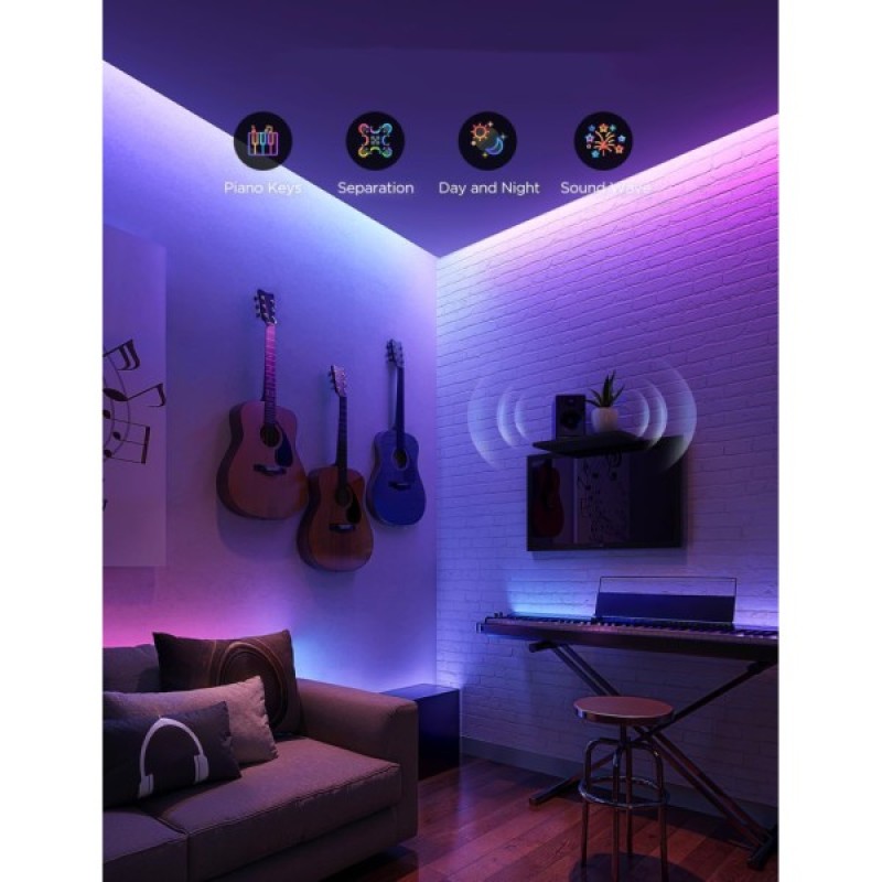 Світлодіодна стрічка Govee H61F5 2 Pro, 5.0m, RGBWWIC, WI-FI/Bluetooth, white (H61F53D1)