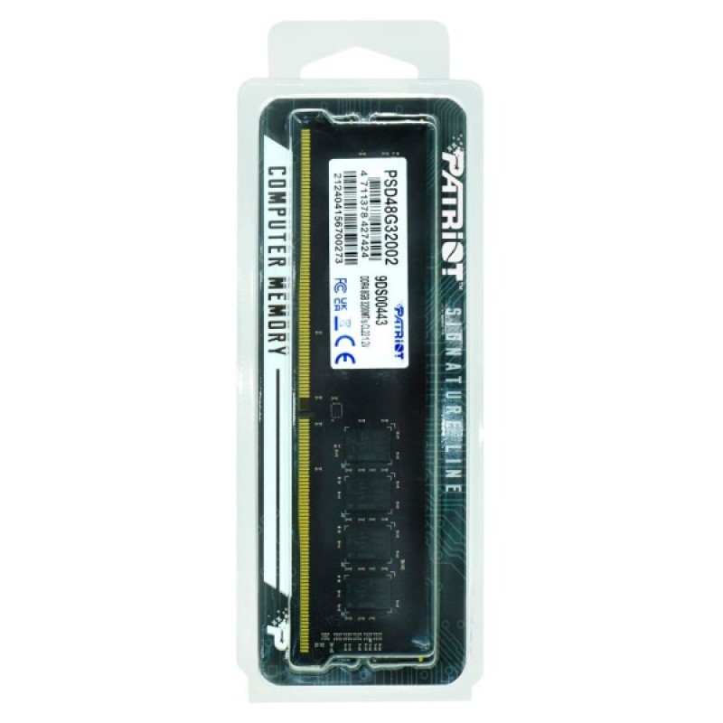 Модуль пам'яті для комп'ютера DDR4 8GB 3200 MHz Patriot (PSD48G32002)