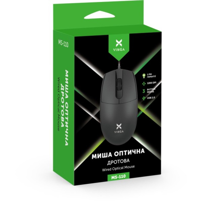 Мишка Vinga MS-110 Black