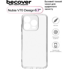 Чохол до мобільного телефона BeCover Nubia V70 Design Transparancy (713563)
