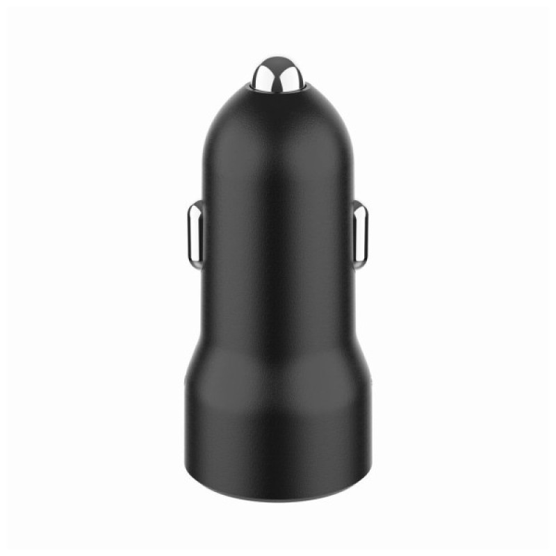 Зарядний пристрій Gembird 1xUSB-A (18W QC3.0) + 1xUSB-C (20W PD) black (TA-UC-A2PDQC20-CAR-01)