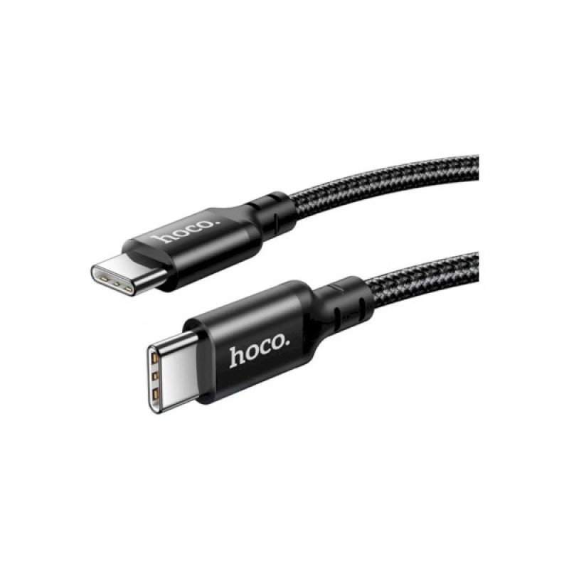 Дата кабель USB-C to USB-C 1.0m 60W nylon X14 black HOCO (6931474752215)