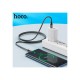 Дата кабель USB-C to USB-C 1.0m 60W nylon X14 black HOCO (6931474752215)